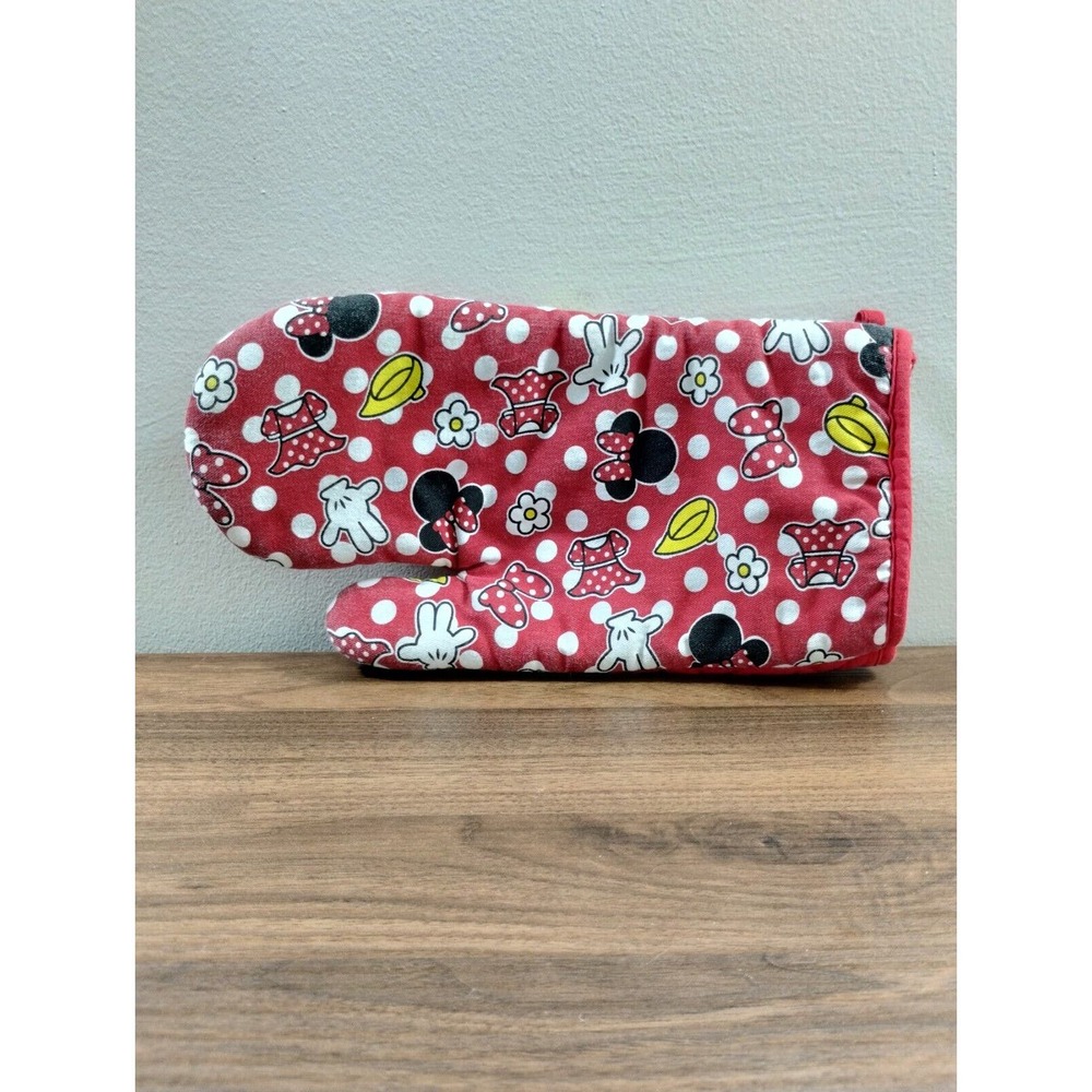 Vtg Minnie Mouse Floral Oven Mitt (lb)